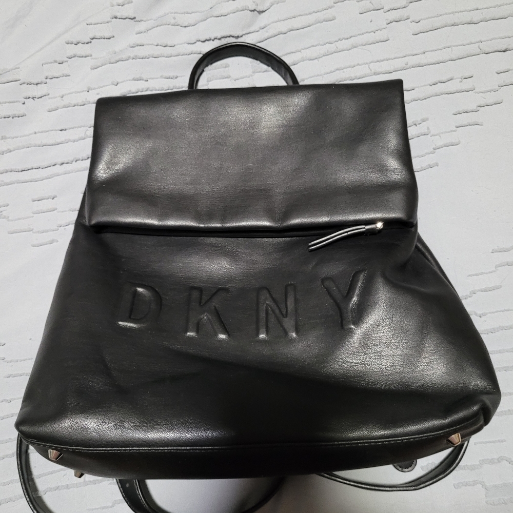 DKNY leather backpack purse